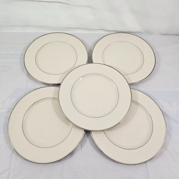 Royal Devon USA Simplicity Platinum 8 ¼” Salad Luncheon Plates – Set of 5 - Picture 10 of 16